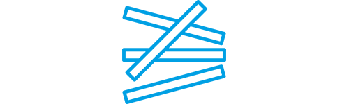 blue fencing planks line art icon